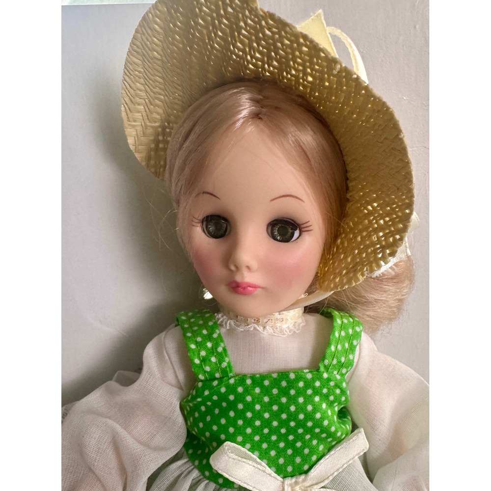 Vintage Effanbee Goldilocks Storybook Series 11 Inch Doll Green Polka Dot Dress